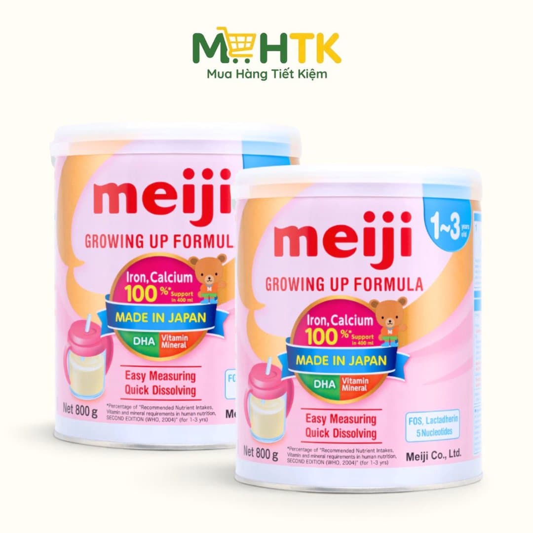 Combo 2 Meiji lon 800g 1-3 tuổi