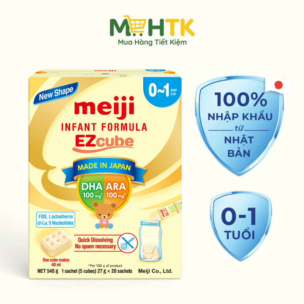 Sữa bột Meiji Hohoemi dạng thanh cho trẻ từ 0 - 12 tháng tuổi