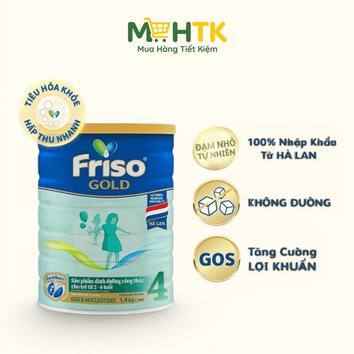 Sữa bột Friso Gold 4 cho trẻ trên 2 tuổi 1400g — 1