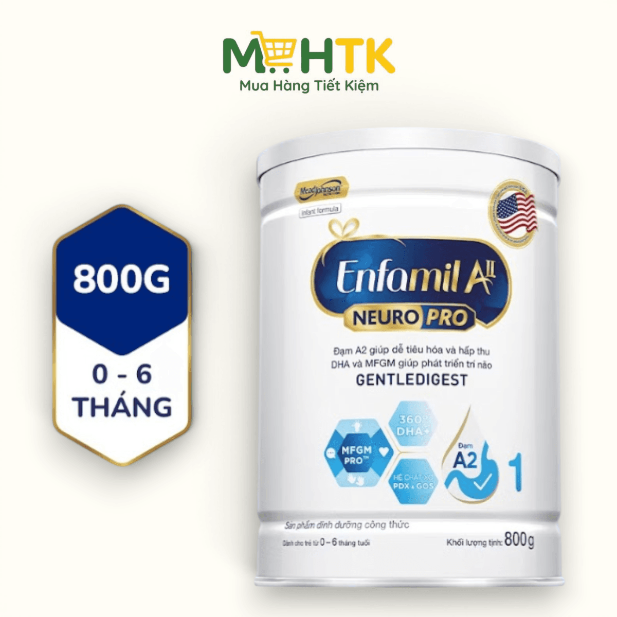 Sữa bột Enfamil A2 NeuroPro số 1 cho trẻ từ 0 - 6 tháng tuổi 800g — 1