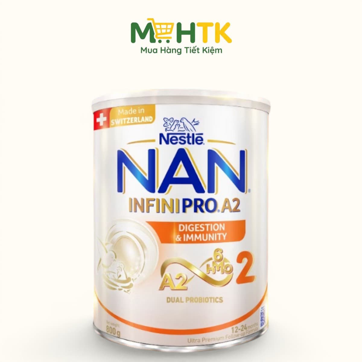 Sữa bột Nan Infinipro A2 số 2 cho trẻ từ 6 - 12 tháng tuổi 800g — 1