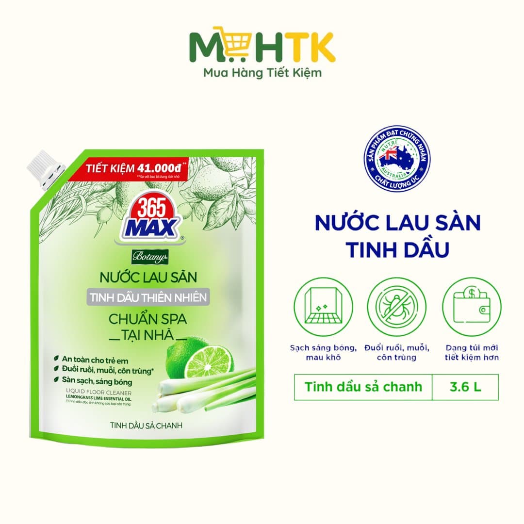 Túi nước lau sàn Botany tinh dầu sả chanh 3,6 lít — 1