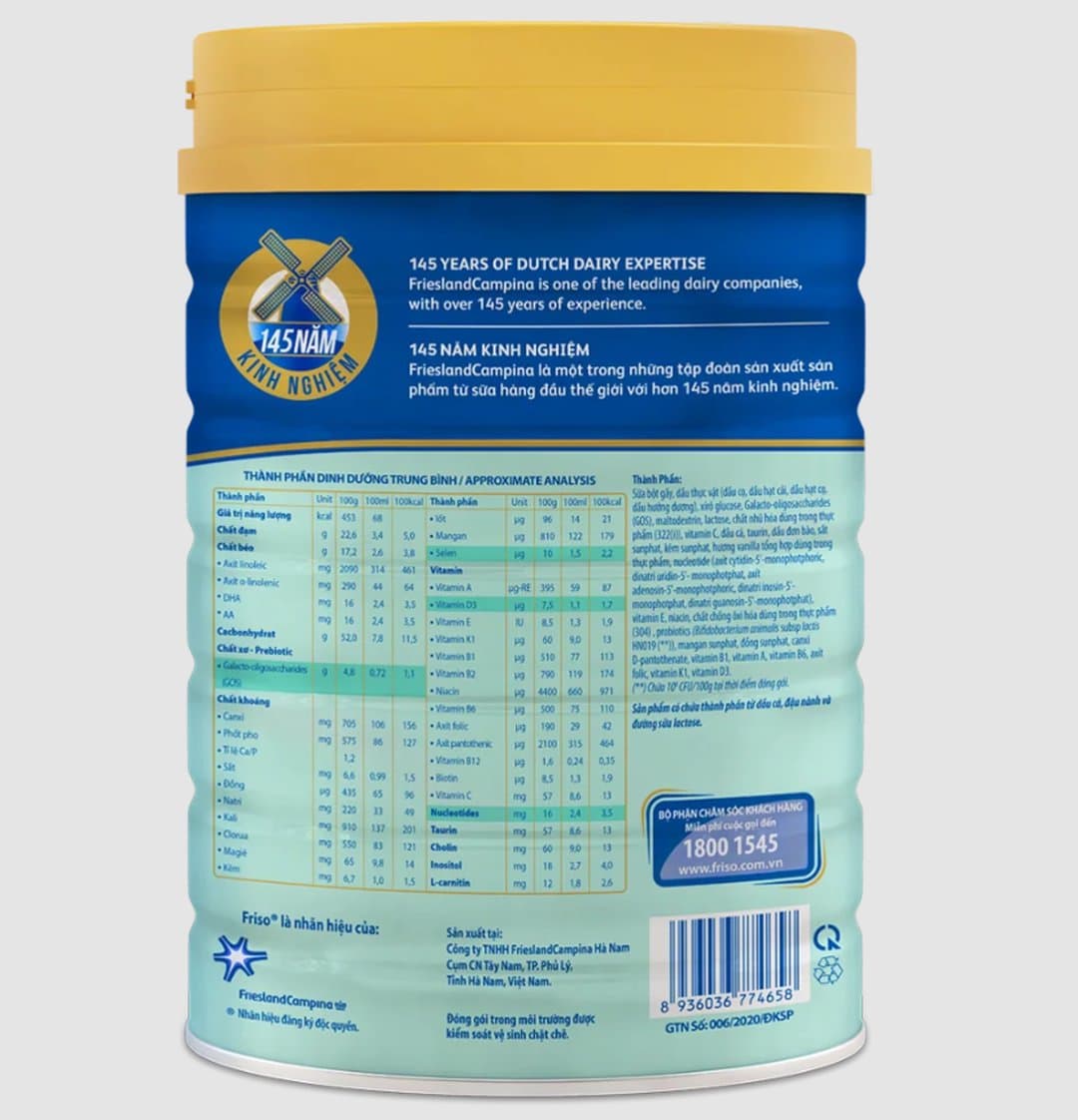 Sữa bột Friso Gold 4 cho trẻ trên 2 tuổi 800g — 2