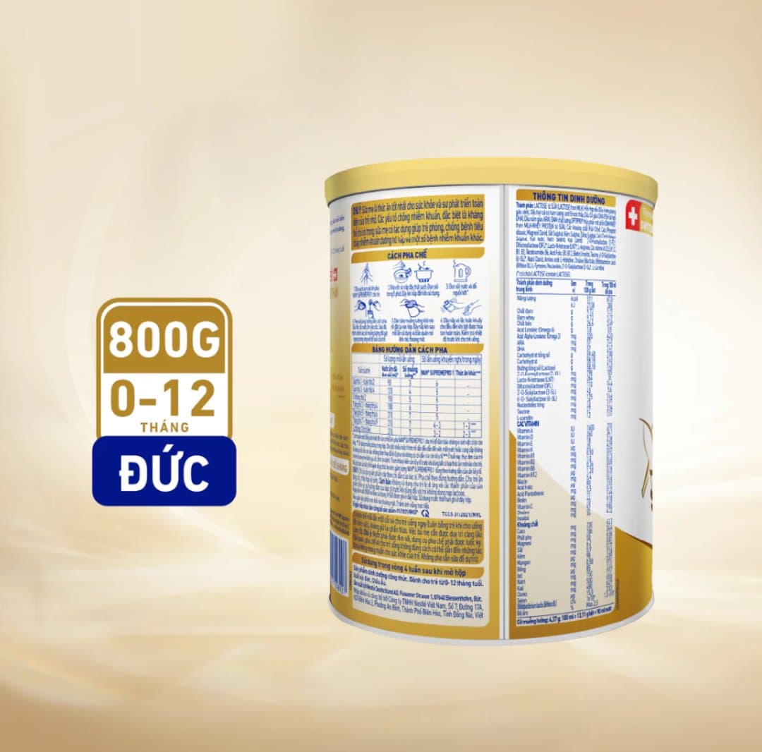 Sữa bột Nan Supreme Pro số 1 cho trẻ từ 0 - 6 tháng tuổi 800g — 2