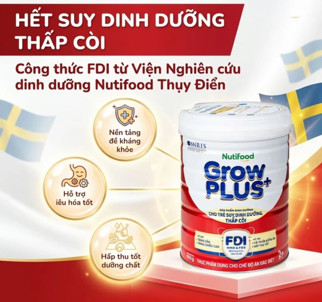 Sữa bột NutiFood Grow PLUS+ Đỏ cho trẻ trên 2 tuổi 850g — 2