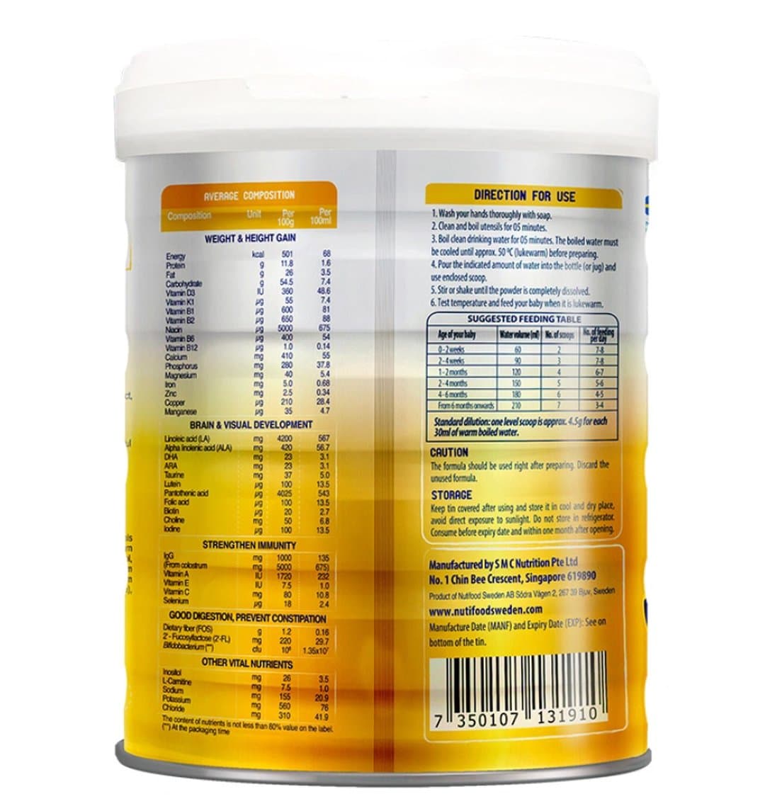 Sữa bột NutiFood Grow PLUS+ Vàng 0+ sữa non cho trẻ từ 0 - 12 tháng tuổi 800g — 2