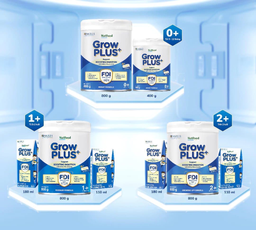 Sữa bột NutiFood Grow PLUS+ Xanh Tiêu Hóa Khỏe 2+ cho trẻ trên 2 tuổi 800g — 3