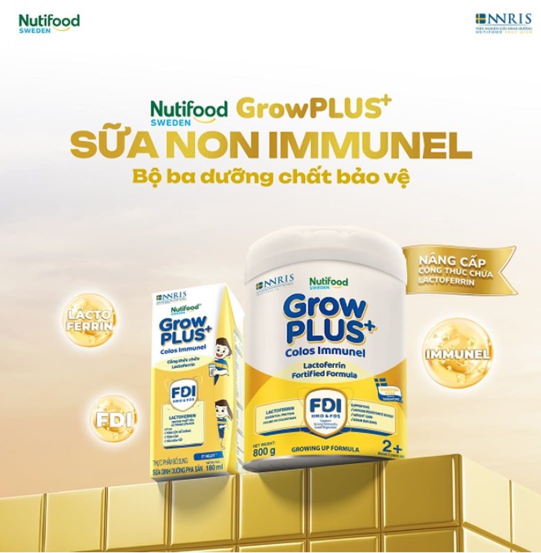 Thùng sữa nước pha sẵn NutiFood Grow PLUS+ Immunel 180ml x 24 hộp — 2