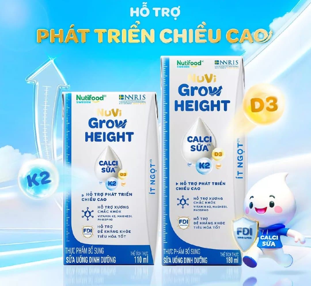 Thùng sữa nước pha sẵn NutiFood Nuvigrow 1+ 180ml x 24 hộp — 3