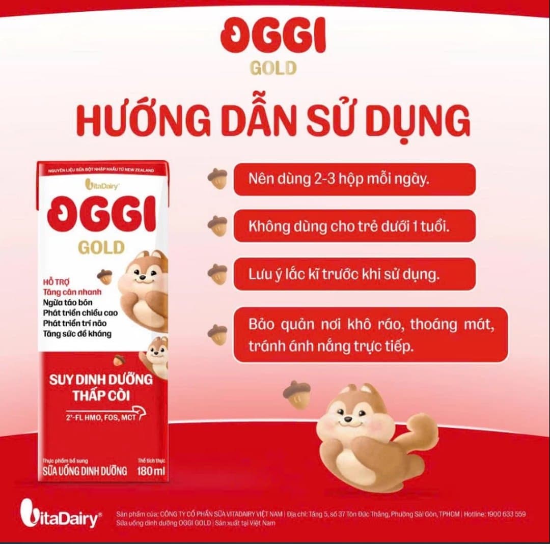 Thùng sữa nước pha sẵn Oggi Suy Dinh Dưỡng 180ml x 48 hộp — 5