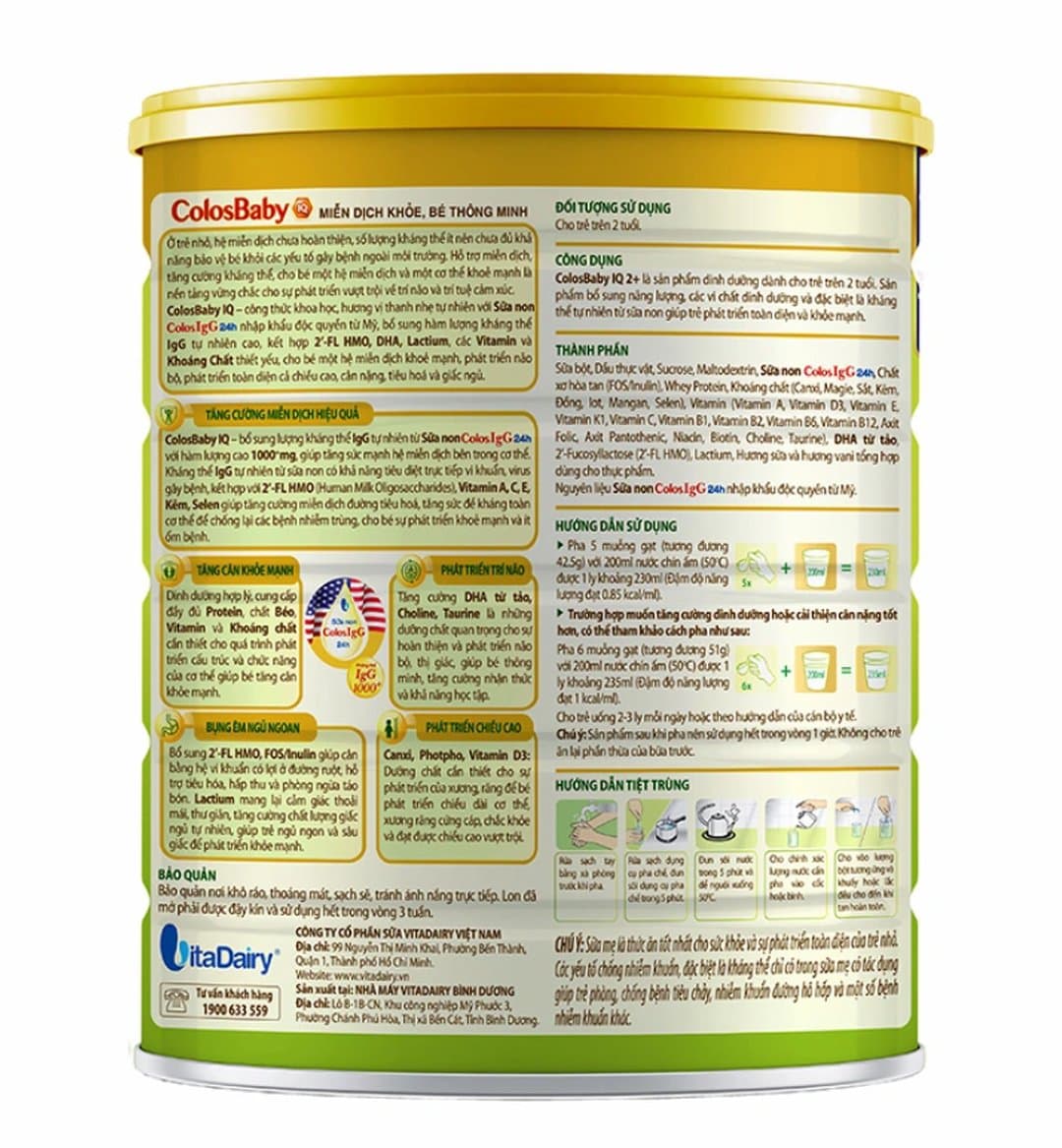 Sữa bột ColosBaby IQ Gold 2+ cho trẻ trên 2 tuổi 800g — 2