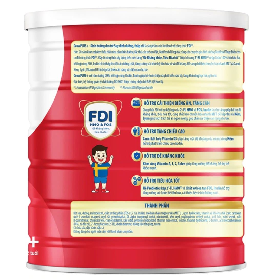 Sữa bột NutiFood Grow PLUS+ Đỏ cho trẻ trên 2 tuổi 1650g — 3
