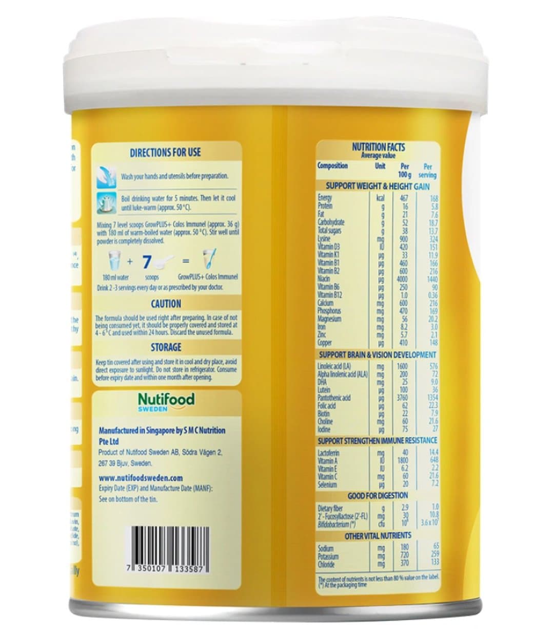 Sữa bột NutiFood Grow PLUS+ Immunel 1+ cho trẻ từ 1 - 2 tuổi 800g — 3