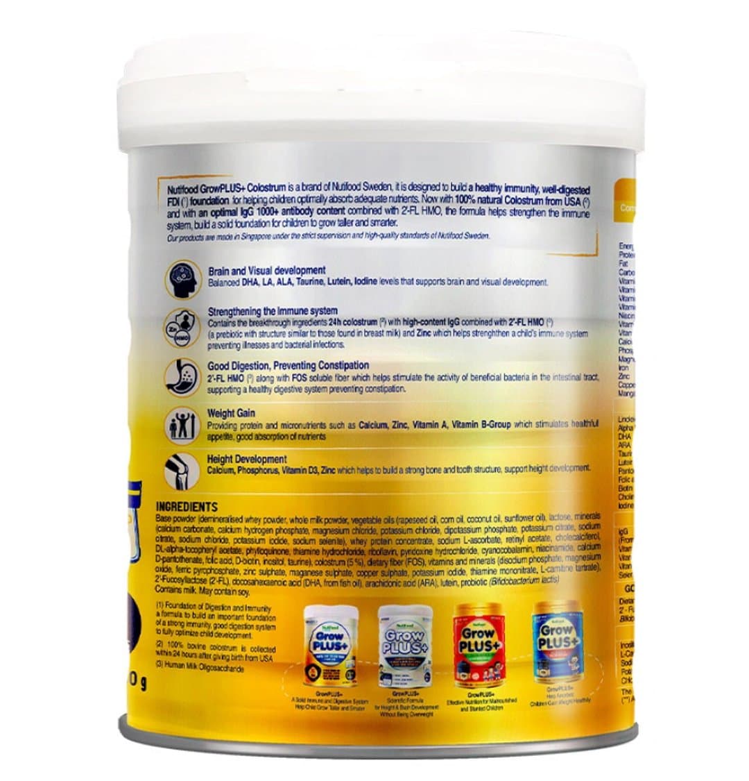 Sữa bột NutiFood Grow PLUS+ Vàng 0+ sữa non cho trẻ từ 0 - 12 tháng tuổi 800g — 3