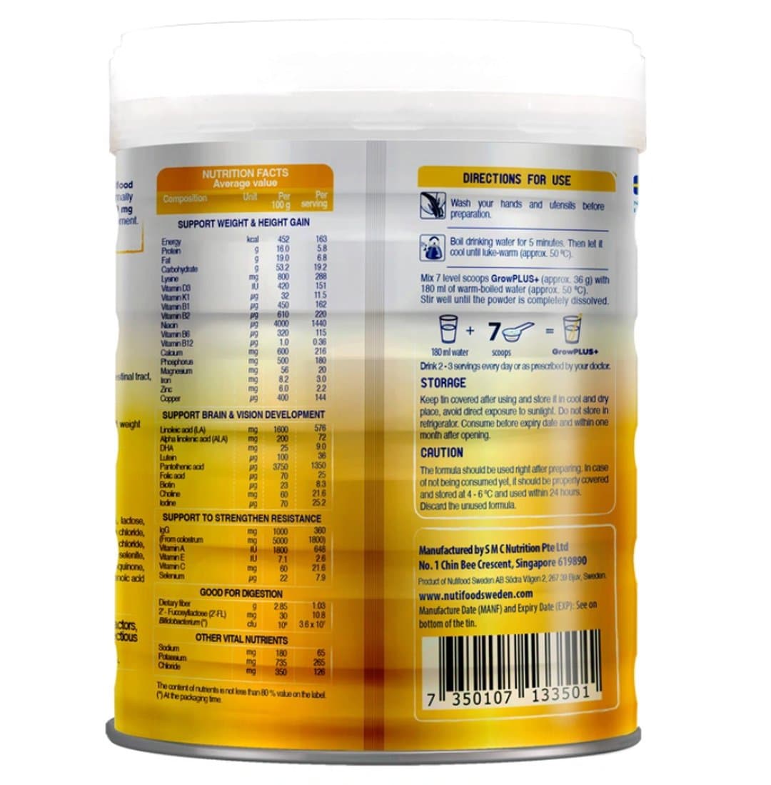 Sữa bột NutiFood Grow PLUS+ Vàng 1+ sữa non cho trẻ từ 1 - 2 tuổi 800g — 3