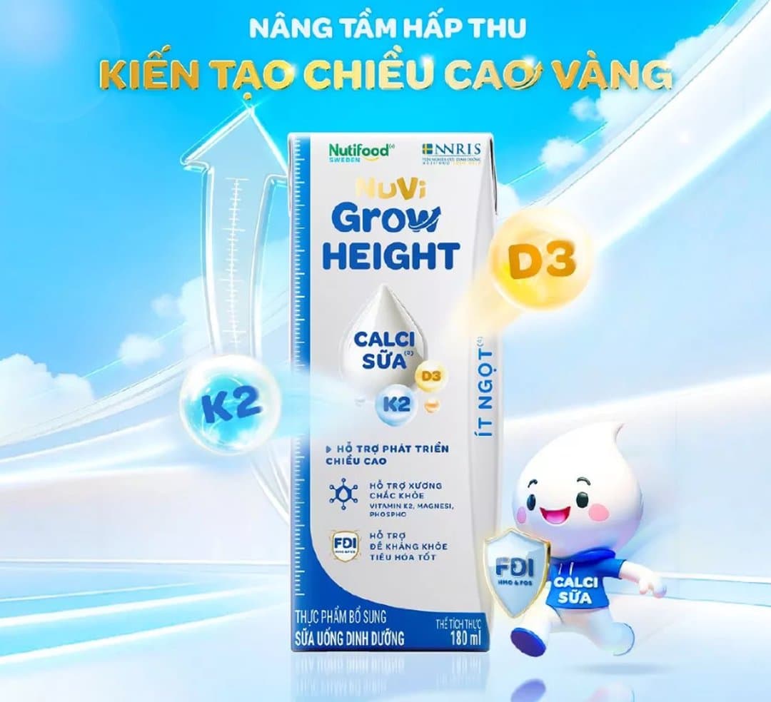 Thùng sữa nước pha sẵn NutiFood Nuvigrow 1+ 180ml x 24 hộp — 4