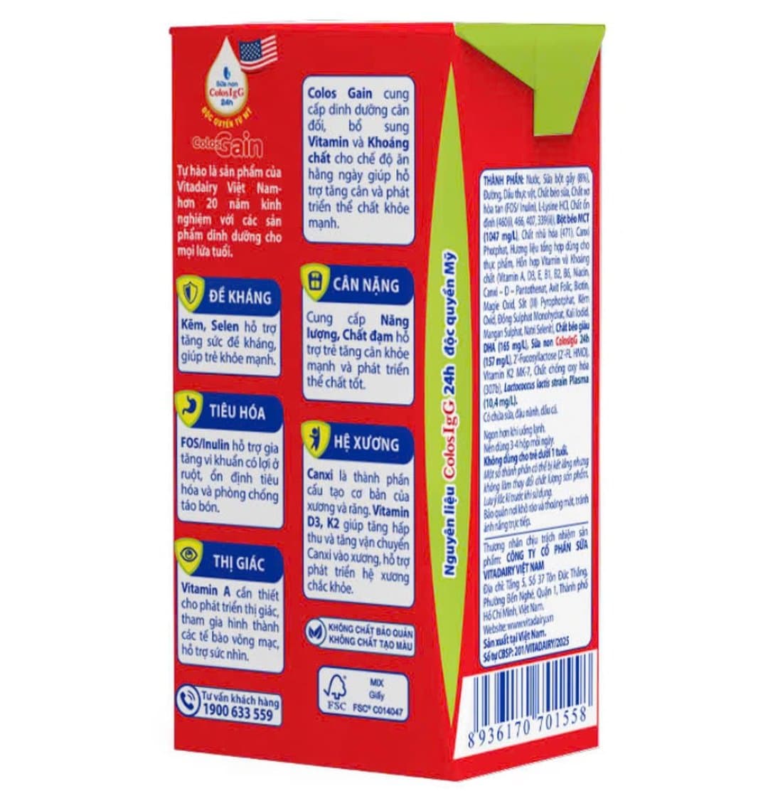 Thùng sữa nước pha sẵn ColosGain 110ml x 48 hộp — 4