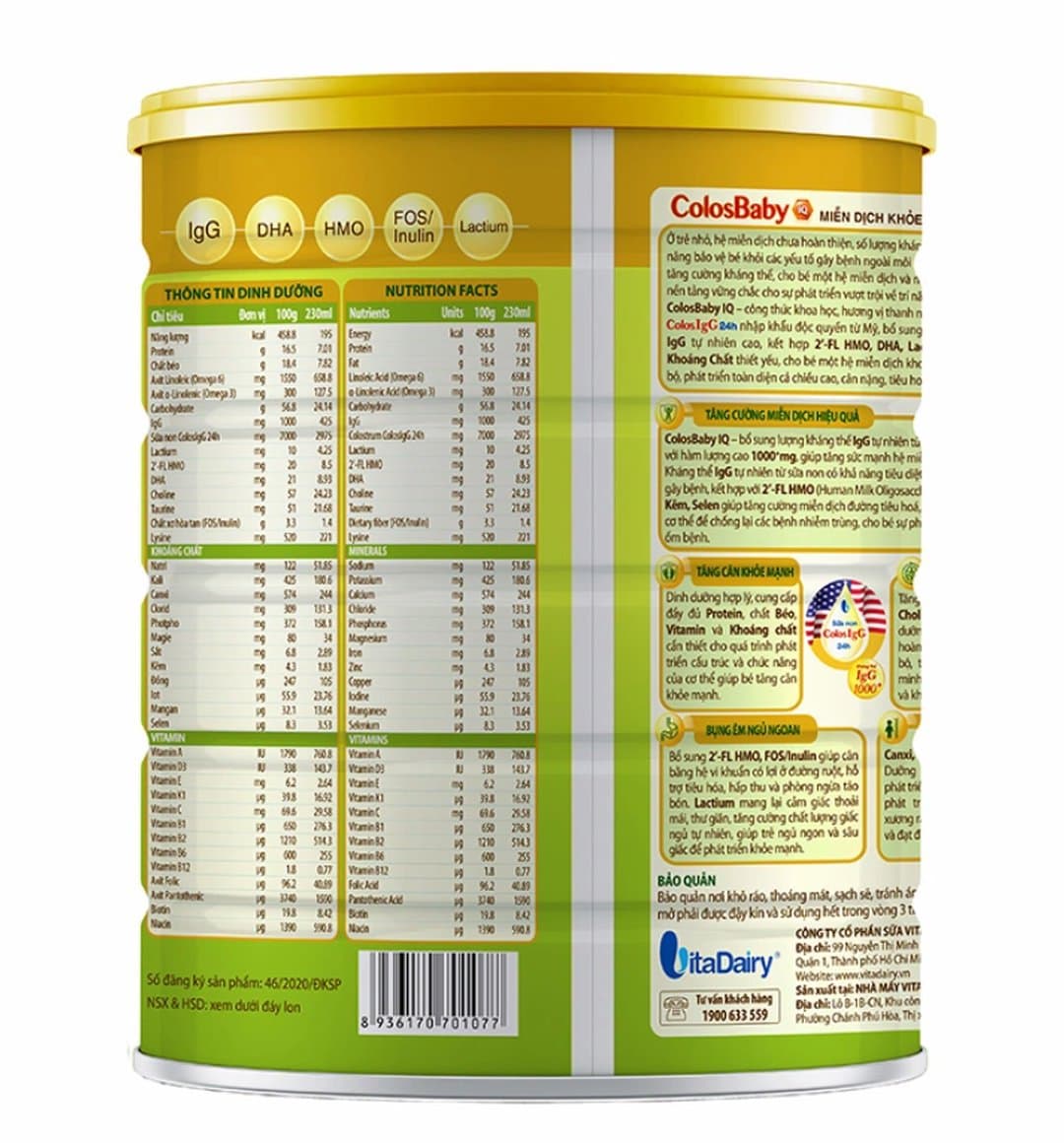 Sữa bột ColosBaby IQ Gold 2+ cho trẻ trên 2 tuổi 800g — 3