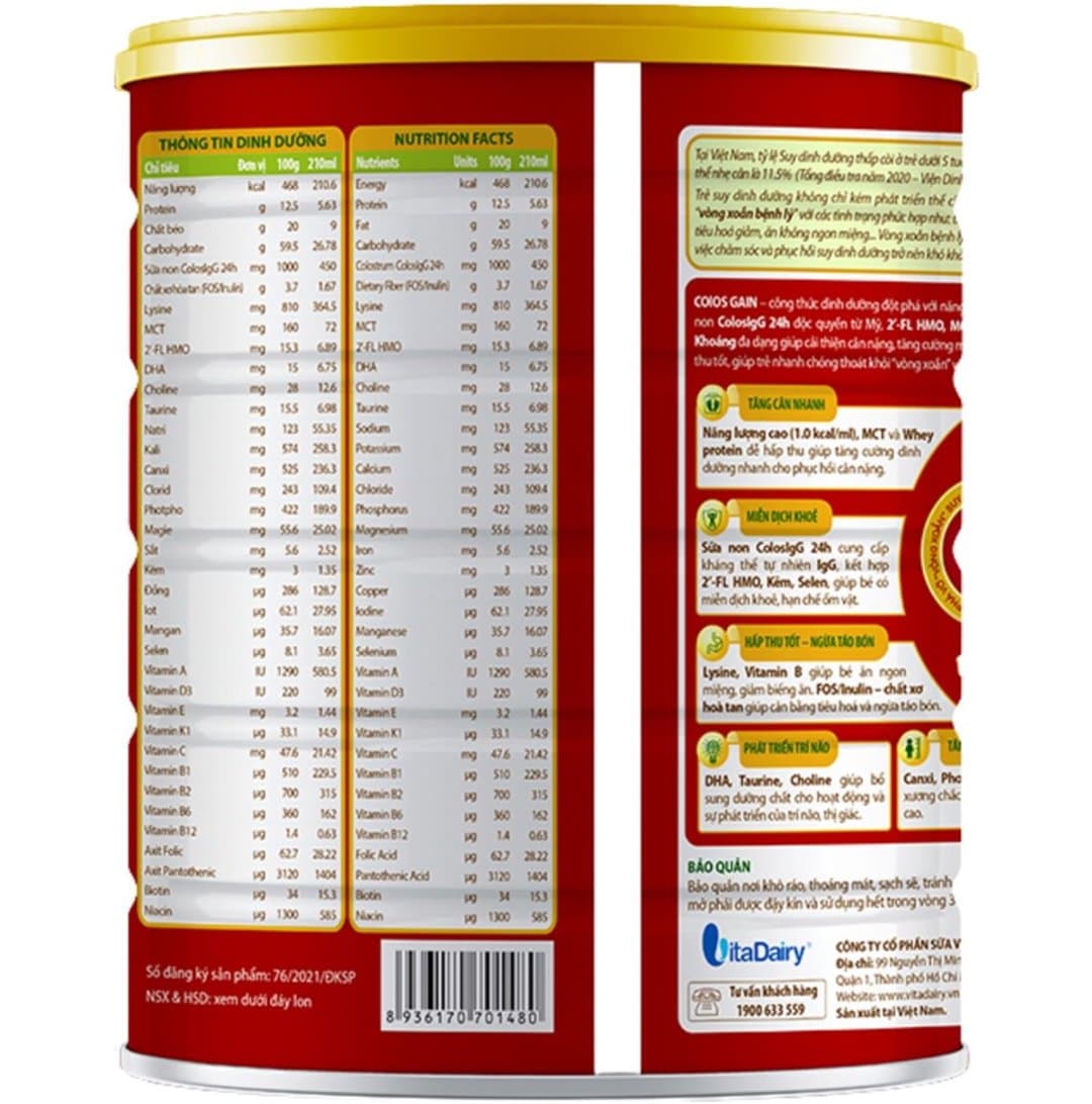 Sữa bột ColosGain 0+ cho trẻ từ 0 - 12 tháng tuổi 800g — 3