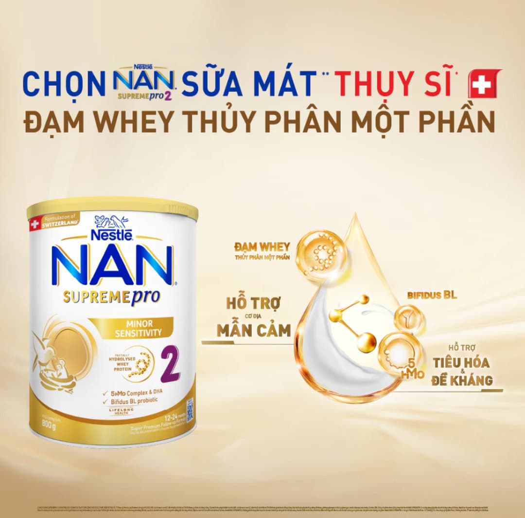 Sữa bột Nan Supreme Pro số 2 cho trẻ từ 6 - 12 tháng tuổi 800g — 4