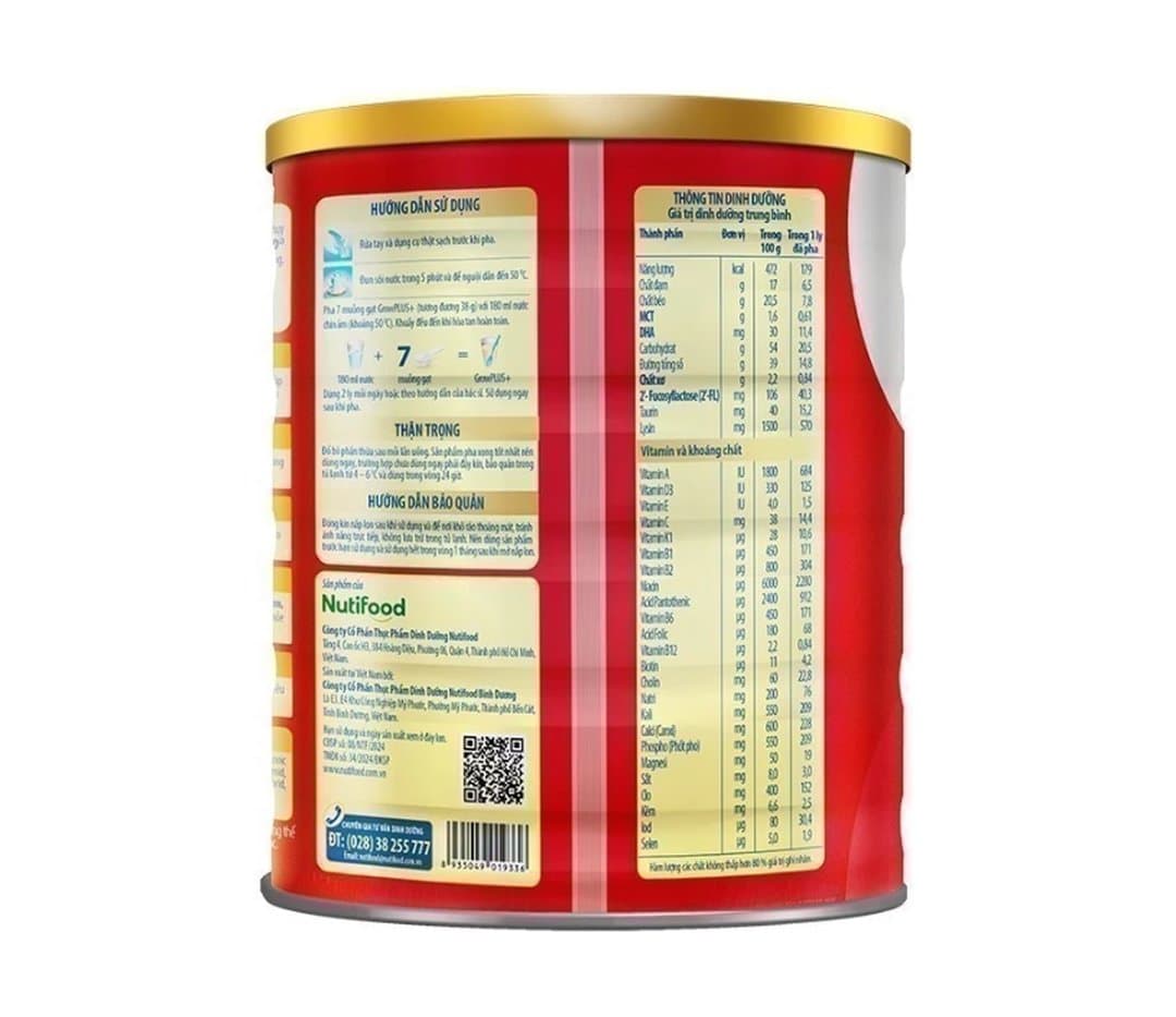 Sữa bột NutiFood Grow PLUS+ Đỏ cho trẻ từ 1 - 2 tuổi 1650g — 2