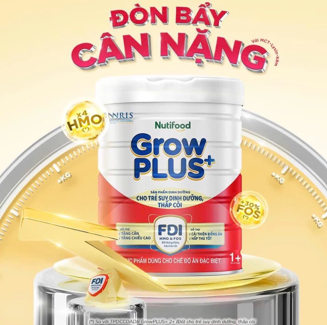 Sữa bột NutiFood Grow PLUS+ Đỏ cho trẻ từ 1 - 2 tuổi 850g — 5