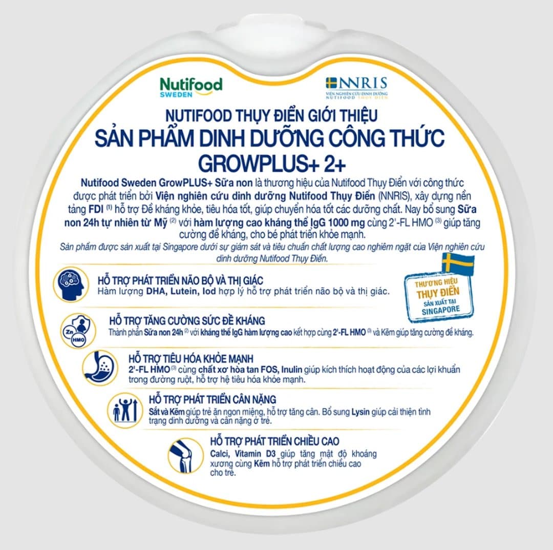Sữa bột NutiFood Grow PLUS+ Vàng 2+ sữa non cho trẻ trên 2 tuổi 800g — 5