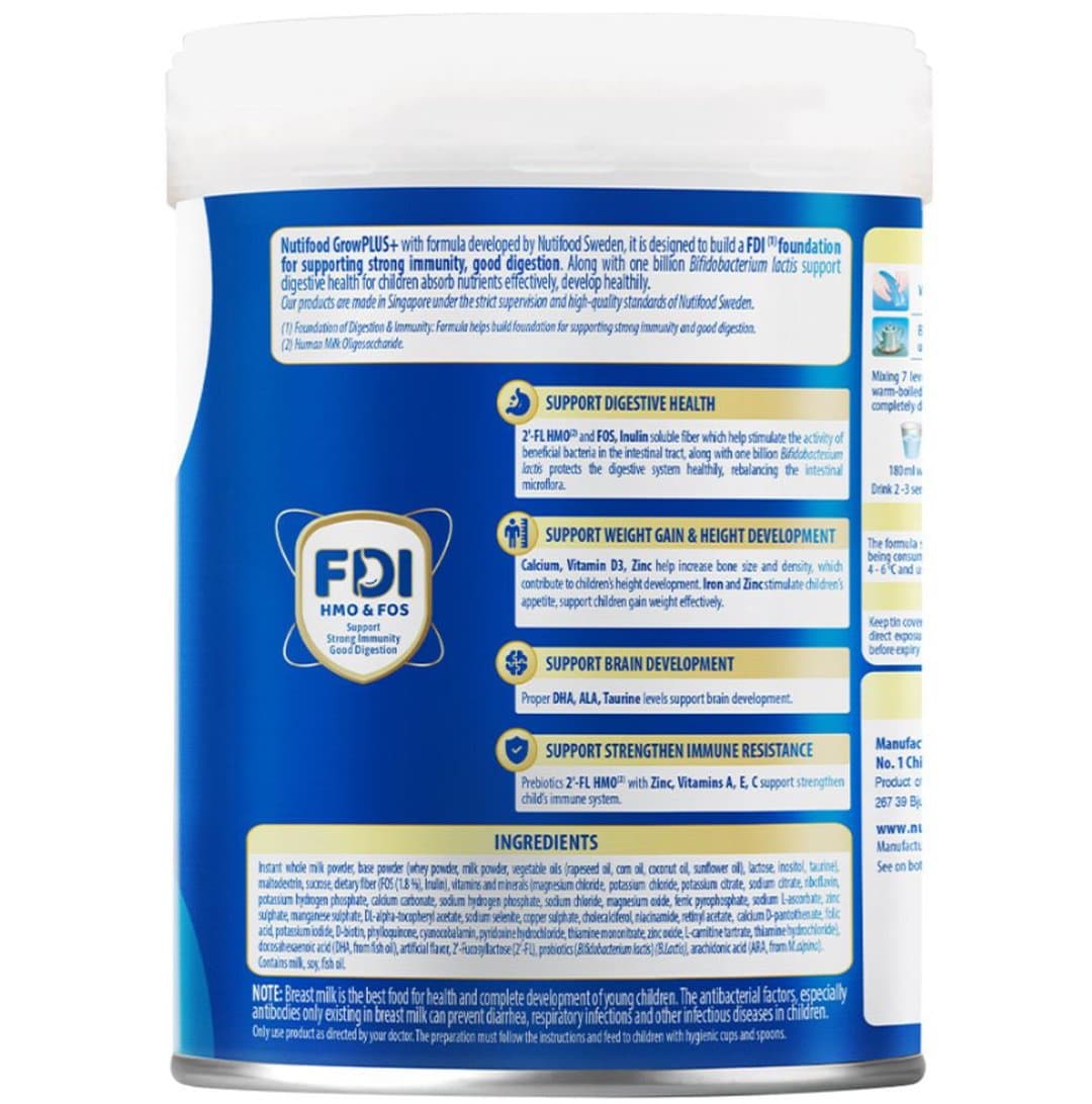 Sữa bột NutiFood Grow PLUS+ Xanh Tiêu Hóa Khỏe 1+ cho trẻ từ 1 - 2 tuổi 800g — 3