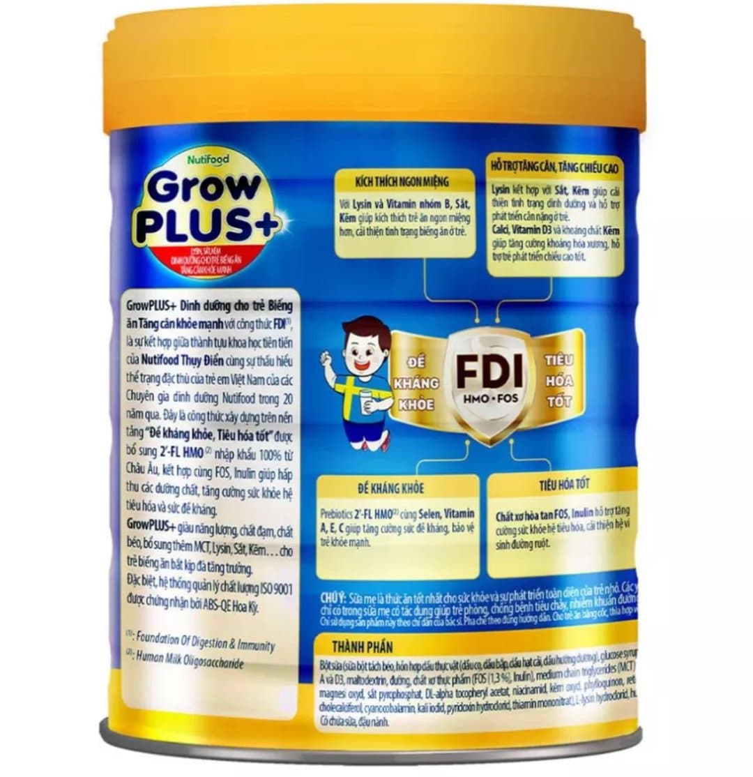 Sữa bột NutiFood Grow PLUS+ Xanh cho trẻ từ 1 - 2 tuổi 1500g — 4