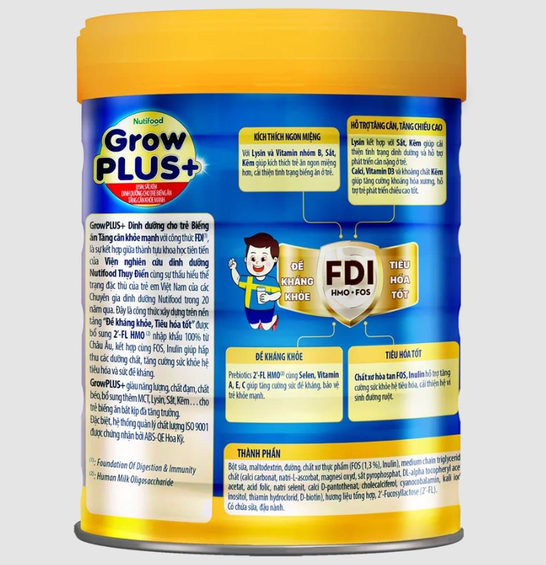Sữa bột NutiFood Grow PLUS+ Xanh cho trẻ trên 2 tuổi 900g — 3