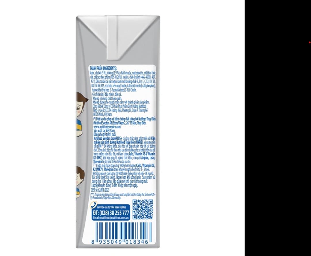 Thùng sữa nước pha sẵn NutiFood Grow PLUS+ Bạc 1+ 110ml x 24 hộp — 4