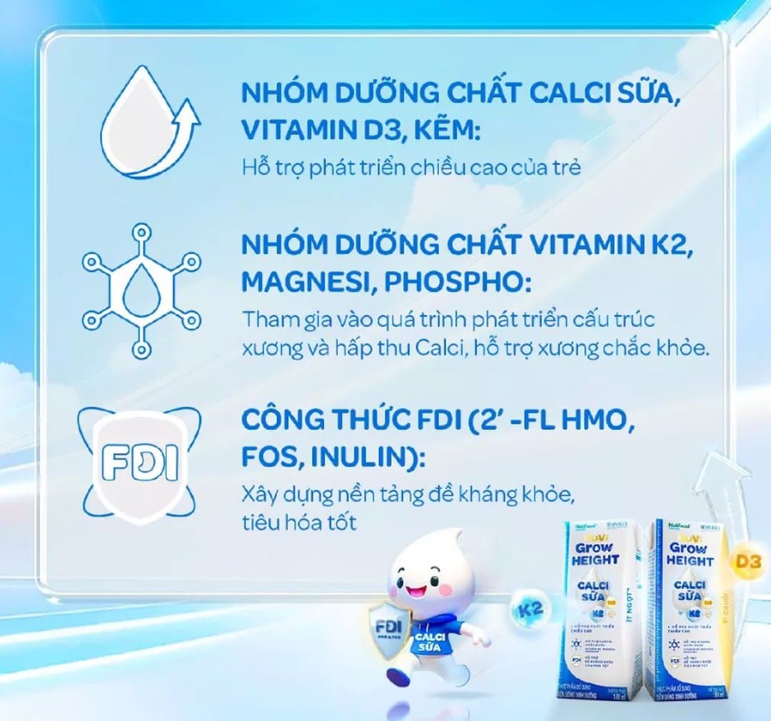 Thùng sữa nước pha sẵn NutiFood Nuvigrow 1+ 110ml x 24 hộp — 5