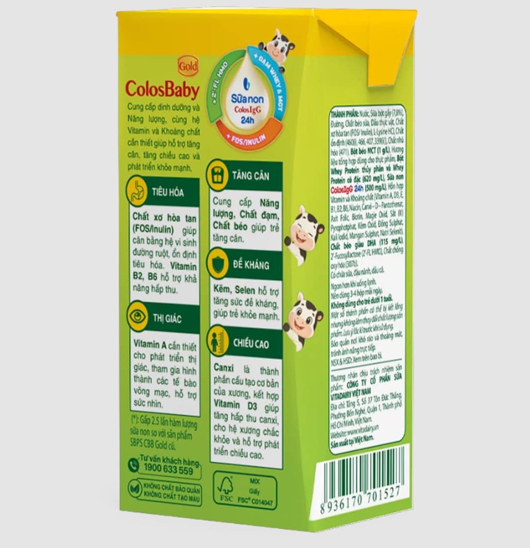 Thùng sữa nước pha sẵn ColosBaby Gold 110ml x 48 hộp — 5