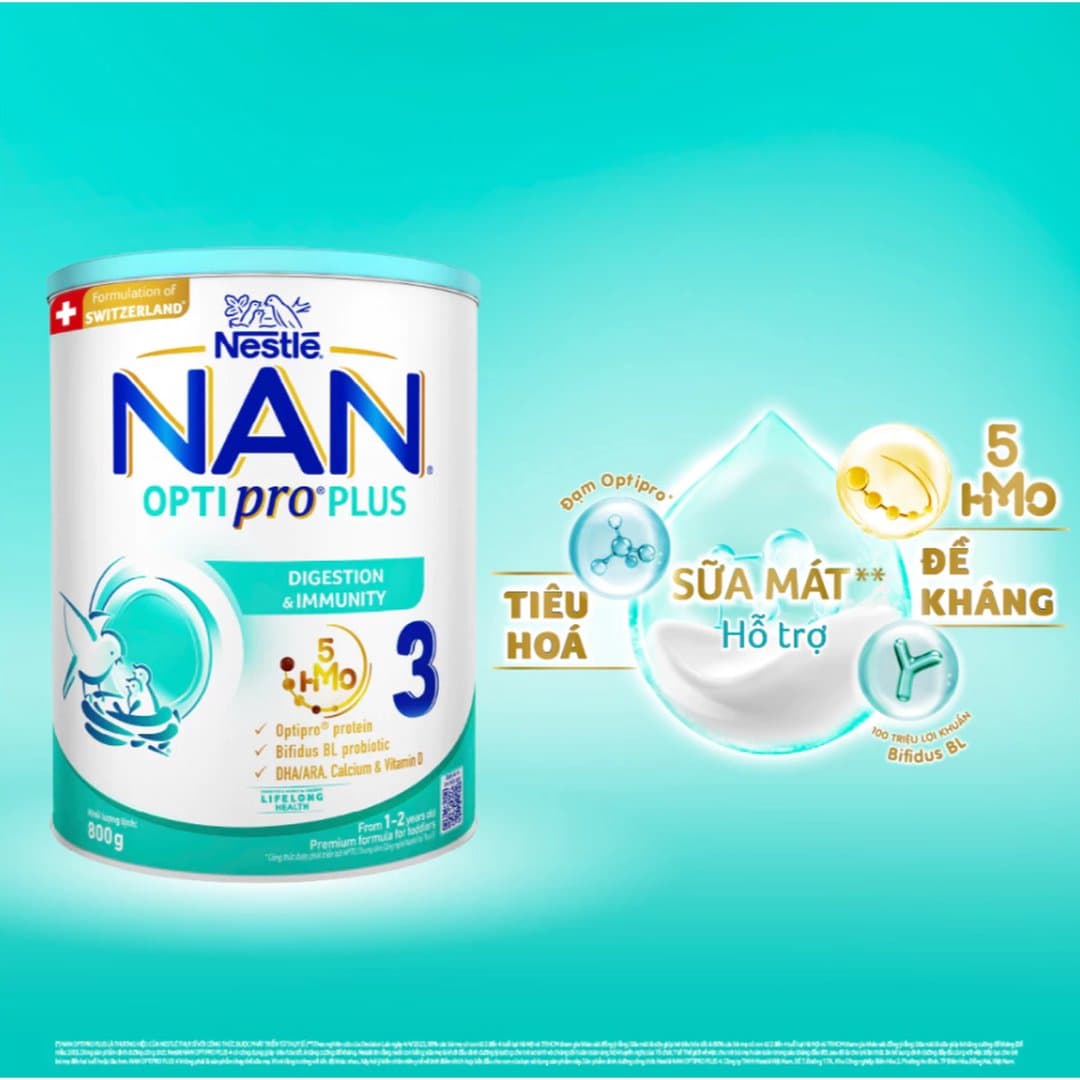 Sữa bột Nan Optipro 3 (Nan 3 Plus) cho trẻ từ 1 - 2 tuổi 800g — 3