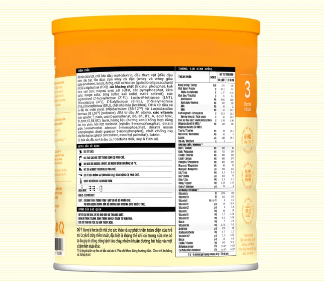 Sữa bột Optimum Gold 3 cho trẻ từ 1 - 2 tuổi 1450g — 3