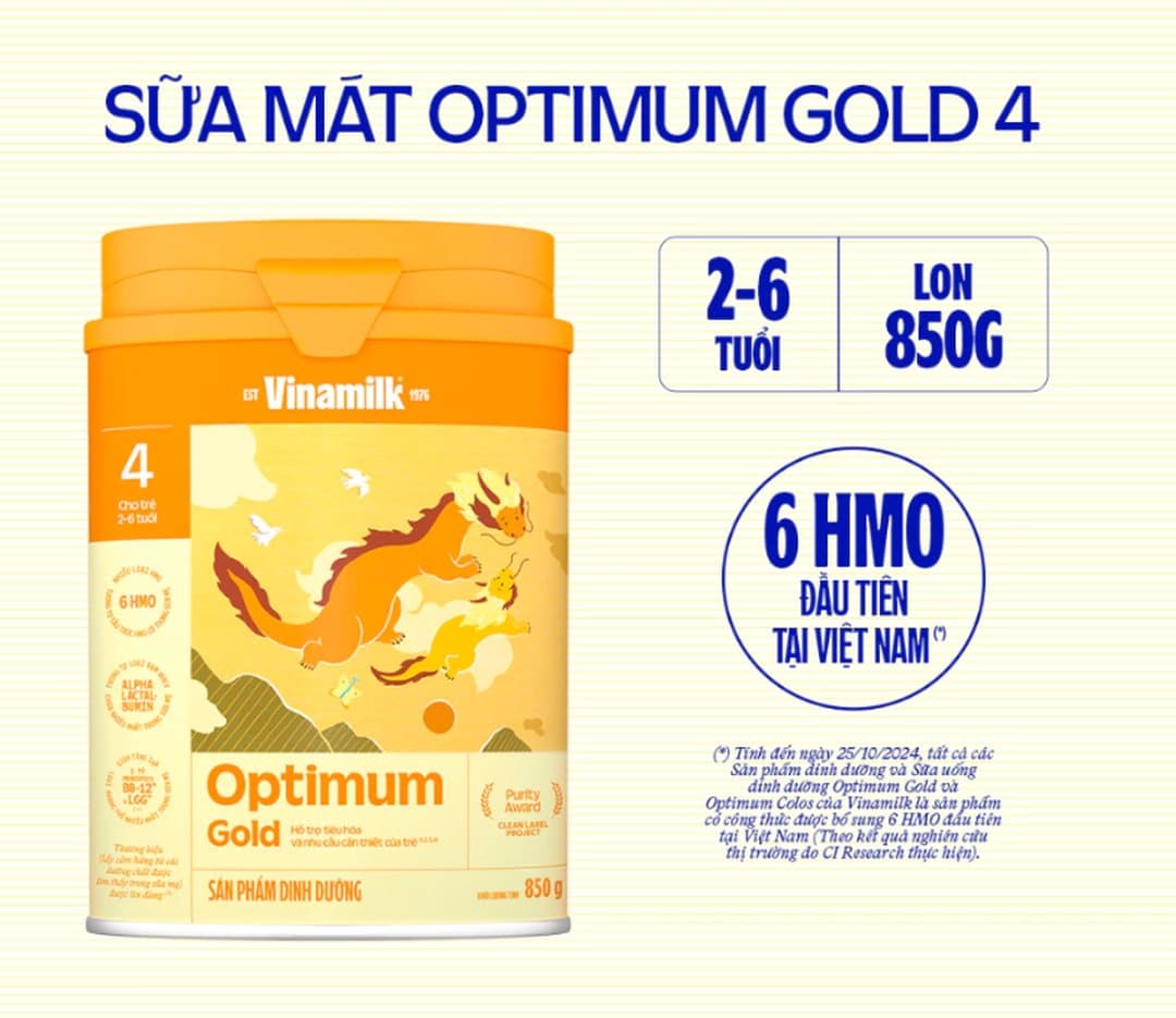 Sữa bột Optimum Gold 4 cho trẻ từ 2 - 6 tuổi 850g — 4