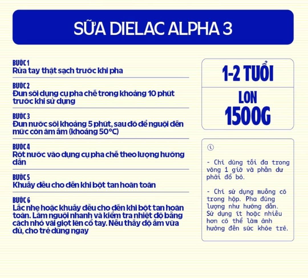 Sữa bột Dielac Alpha Step 3 cho trẻ từ 1 - 2 tuổi 1500g — 4