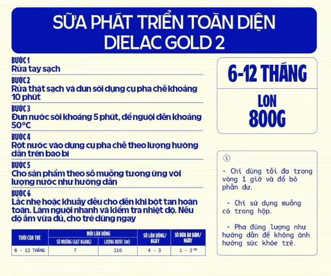Sữa bột Dielac Alpha Gold IQ 2 mẫu mới cho trẻ từ 6 - 12 tháng tuổi 800g — 4