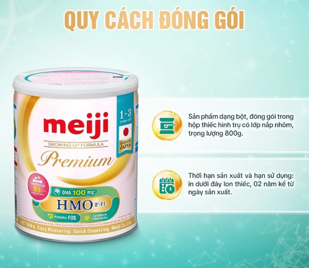 Sản phẩm dinh dưỡng công thức Meiji Growing up Formula Premium 800g — 2