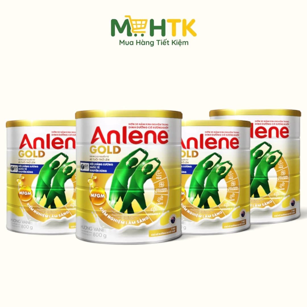 Combo 4 Anlene ít béo gold 800g,5X — 1