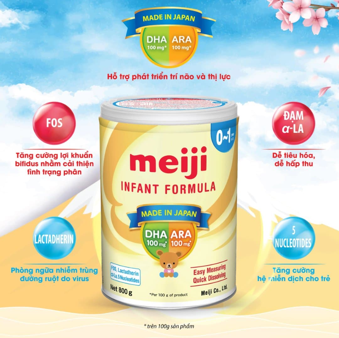 Sữa bột Meiji cho trẻ từ 0 - 12 tháng tuổi 800g — 2