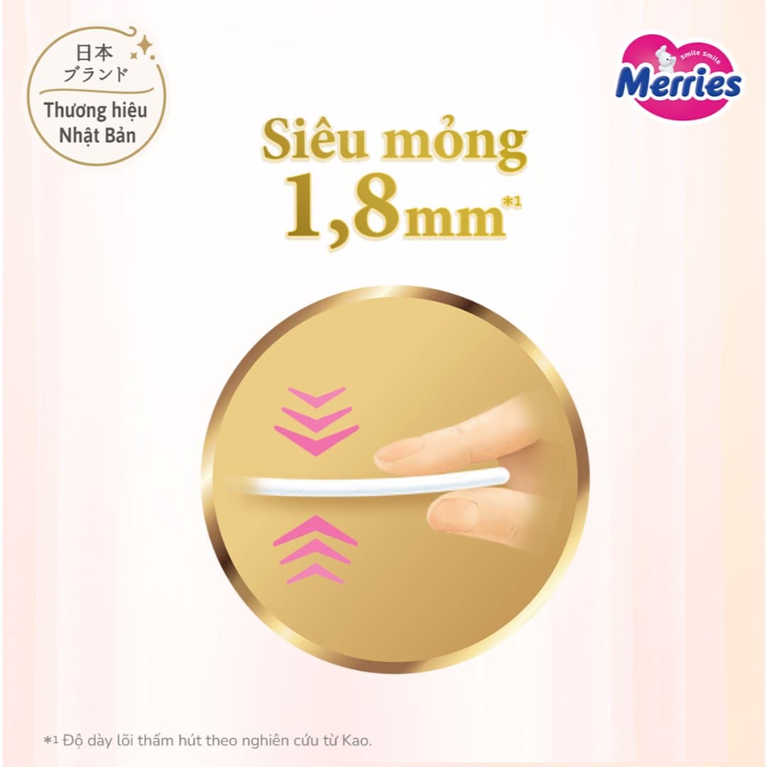 Tã/ Bỉm Dán Quần Merries Hồng First Premium Siêu Thoáng Khí, Thấm Hút đủ size XL/XXL_MHTK — 3