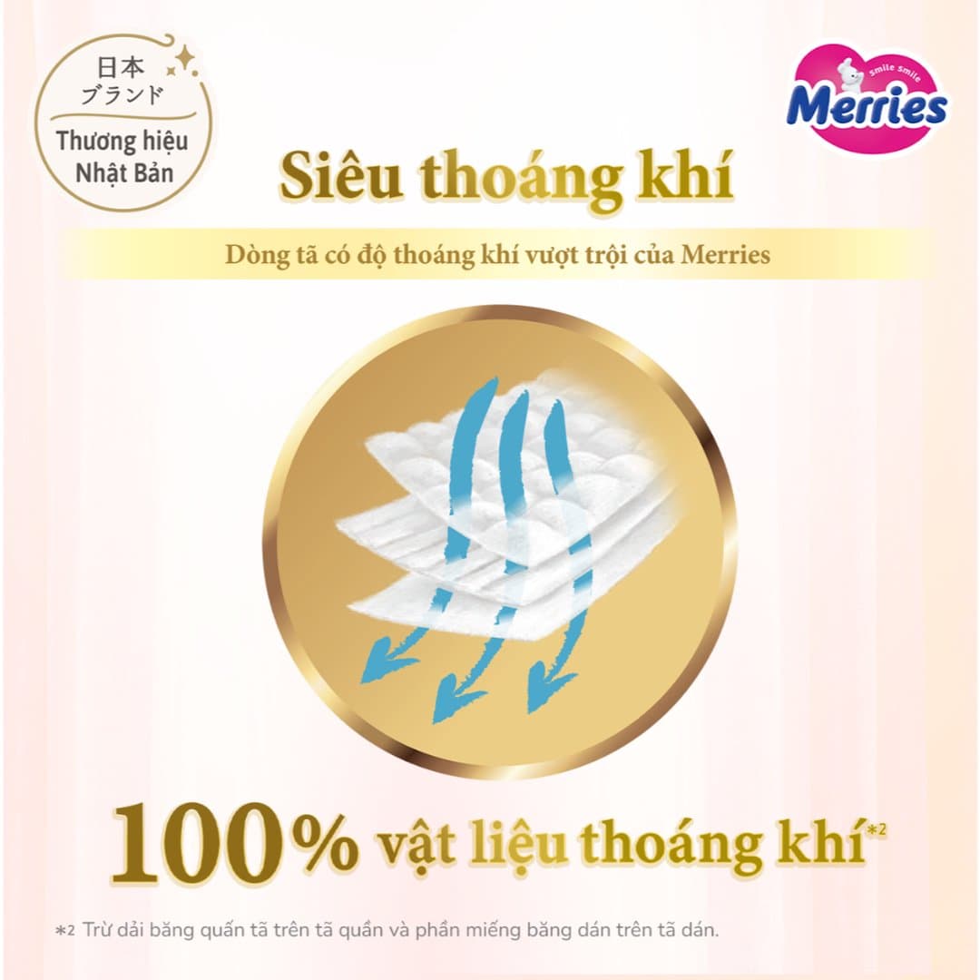 Tã/ Bỉm Dán Quần Merries Hồng First Premium Siêu Thoáng Khí, Thấm Hút đủ size XL/XXL_MHTK — 4