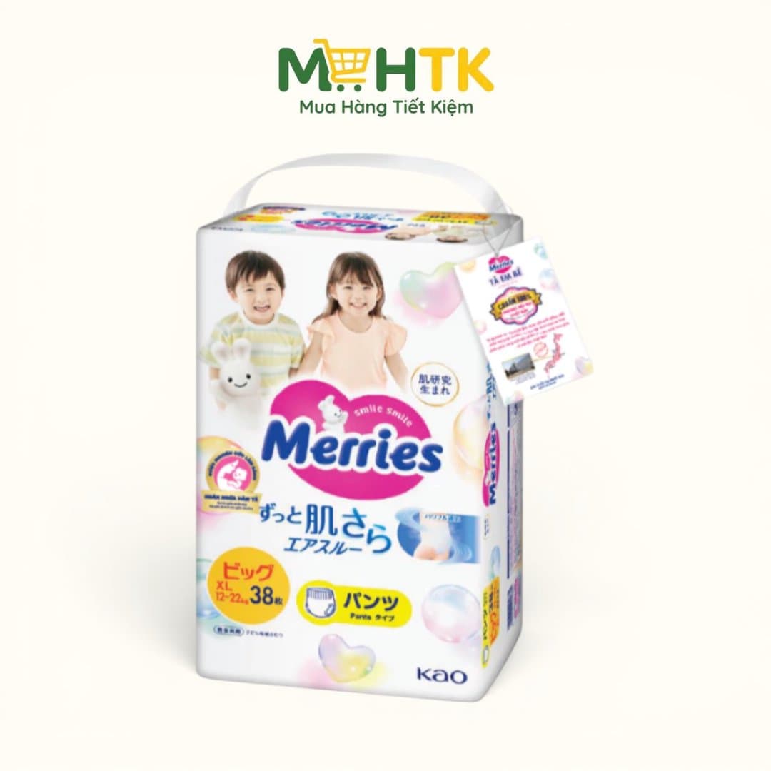 Tã / Bỉm Merries Quần Nội Địa Nhật – Êm Ái, Thoáng Khí, Ngăn Ngừa Hăm Tã Hiệu Quả Đủ Size — 1