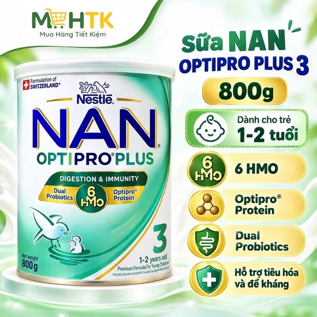 Sữa bột Nan Optipro 3 (Nan 3 Plus) cho trẻ từ 1 - 2 tuổi 800g — 2
