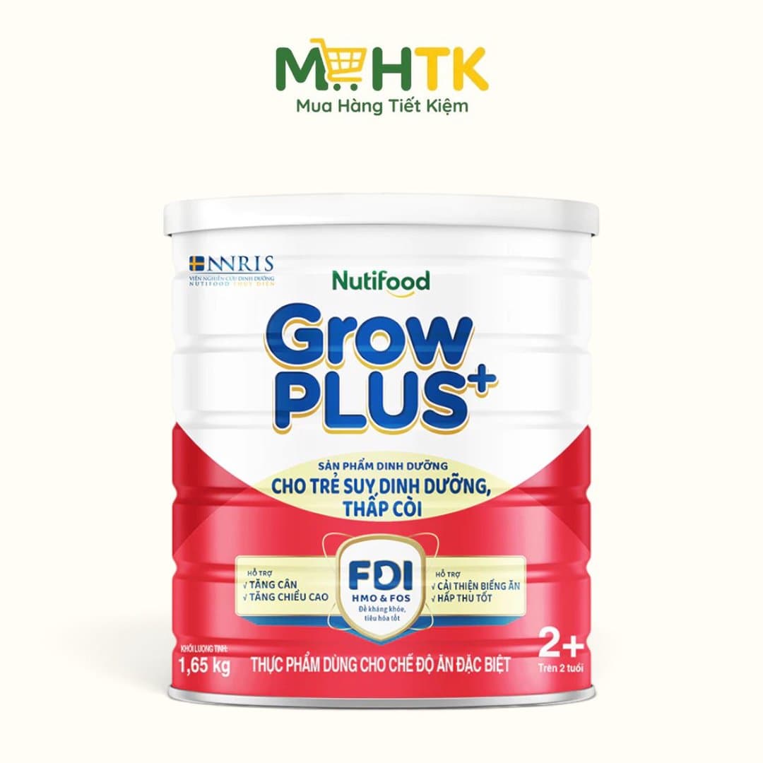 Sữa bột NutiFood Grow PLUS+ Đỏ cho trẻ trên 2 tuổi 1650g — 1