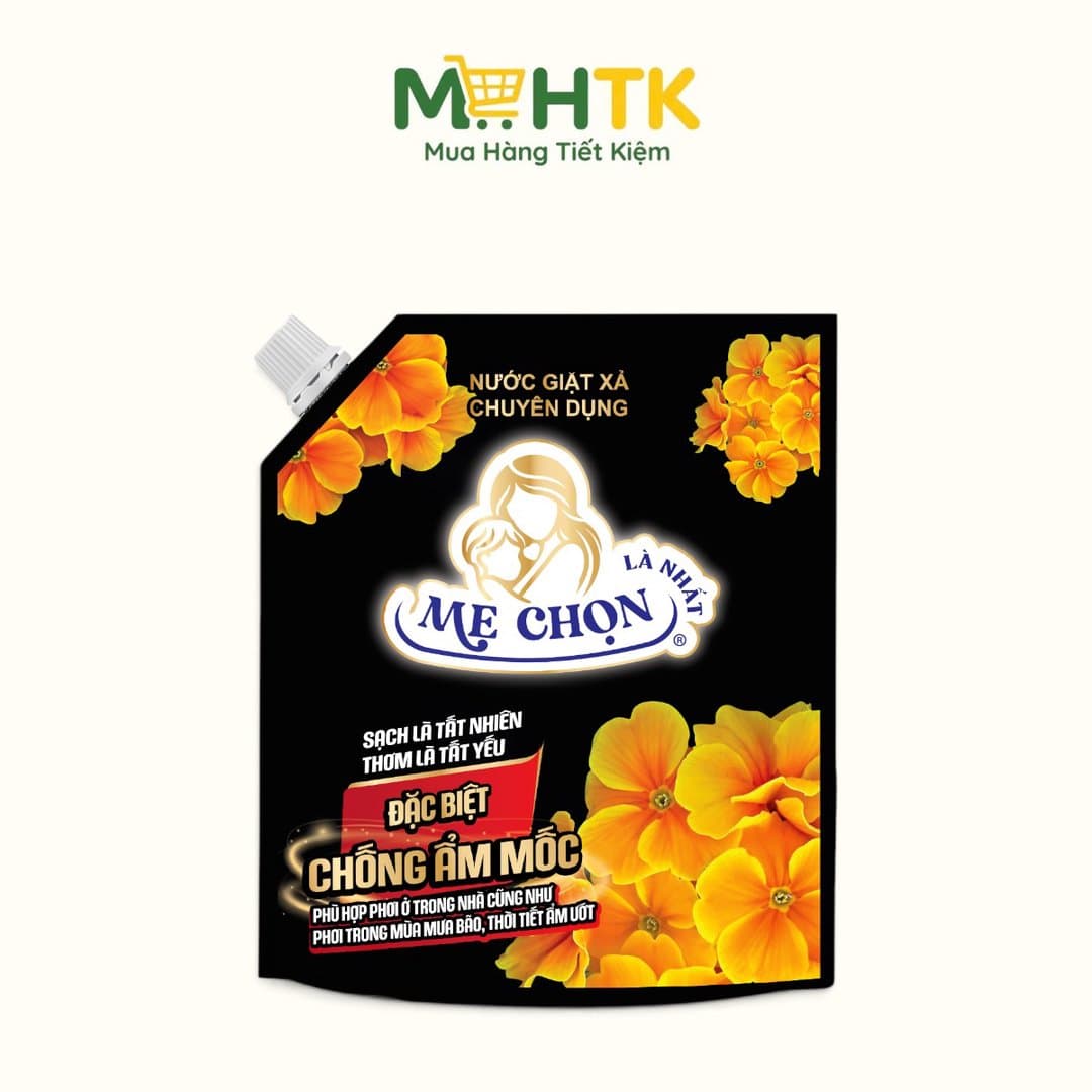 Túi nước giặt xả Mẹ Chọn Là Nhất 3,2kg- Nước Giặt Thơm Lâu, Làm Mềm Vải, Hương Hoa Tự Nhiên — 1