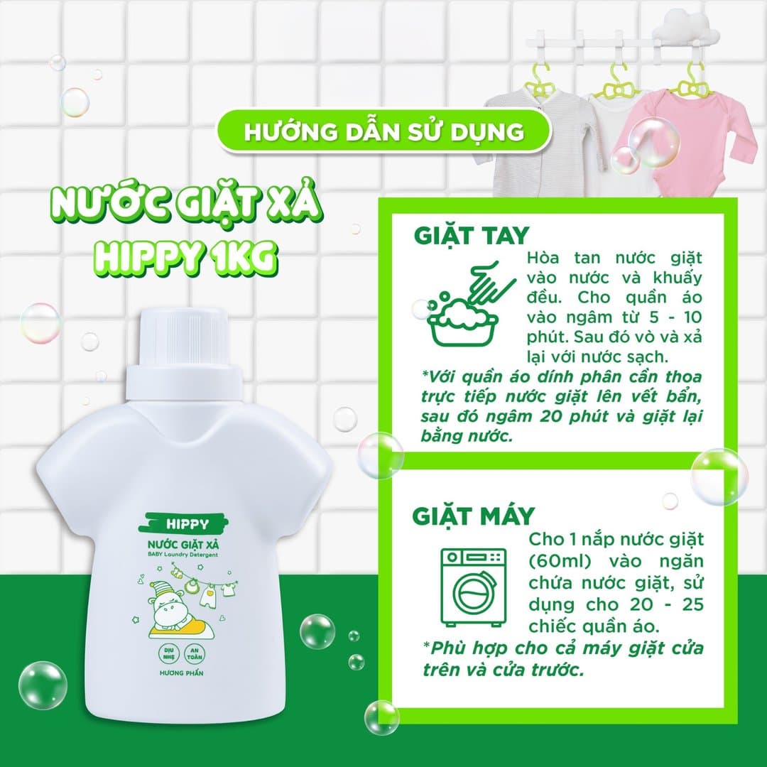 Nước giặt xả Hippy hương phấn 1 kg — 2