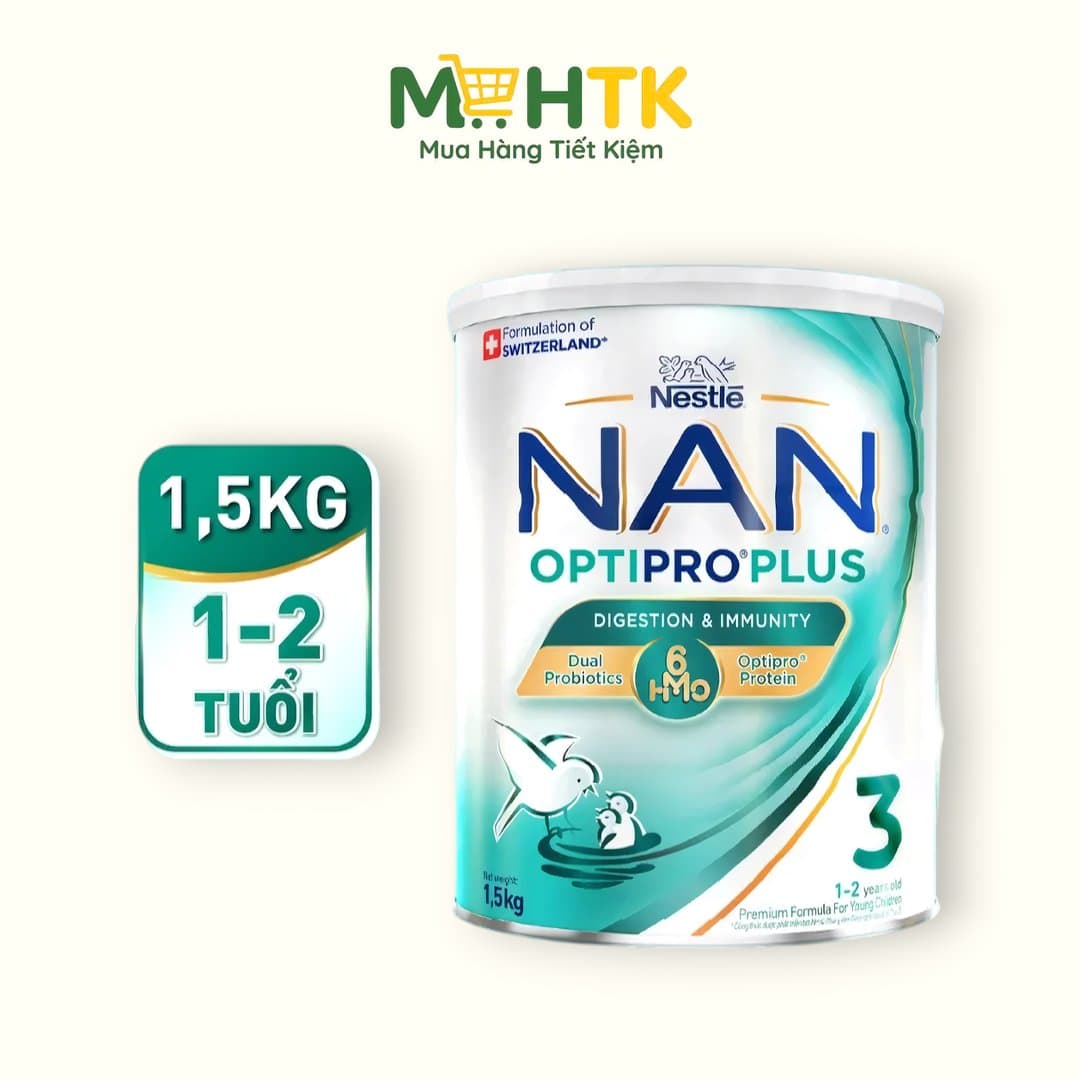 Sữa bột Nan Optipro 3 (Nan 3 Plus) cho trẻ từ 1 - 2 tuổi 1500g — 1