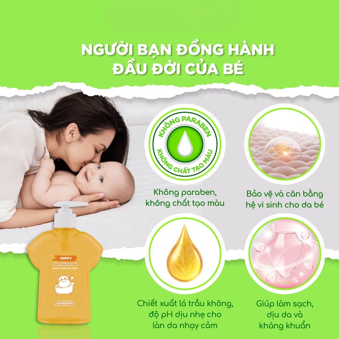 Tắm gội Hippy lá trầu không 370 ml — 3